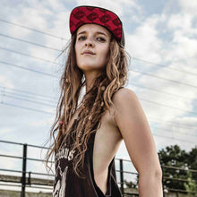 Load image into Gallery viewer, We May Not Be For You Black/Red Snapback Cap