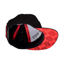 Load image into Gallery viewer, We May Not Be For You Black/Red Snapback Cap